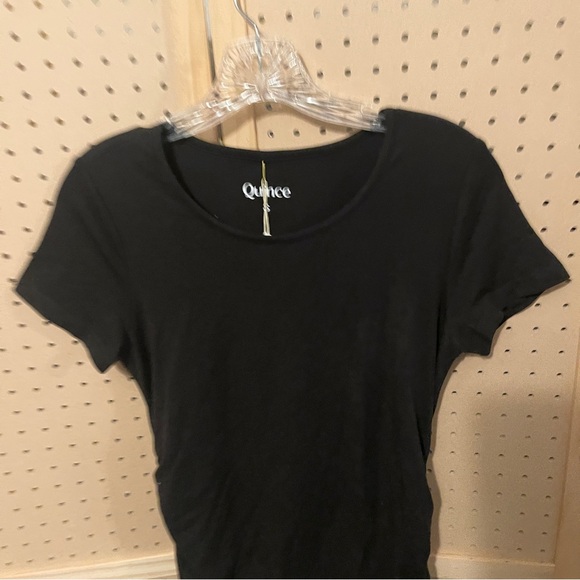 🤰NWT Quince small Tencel Jersey Maternity Dress - Classic Black🤰🏾 - Picture 3 of 10